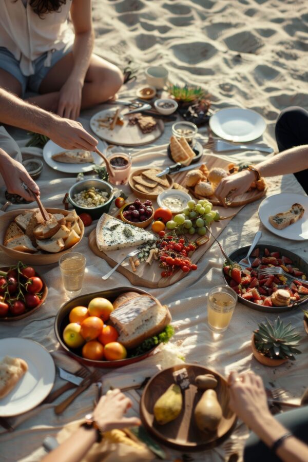 people-enjoying-summer-picnic-day-together-outdoors Recomendaciones de alimentación y ejercicio físico durante las vacaciones de verano